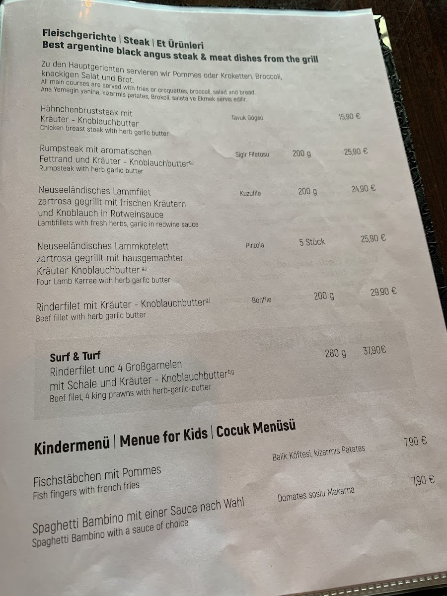 Menu Delphin Fisch & Steak-1