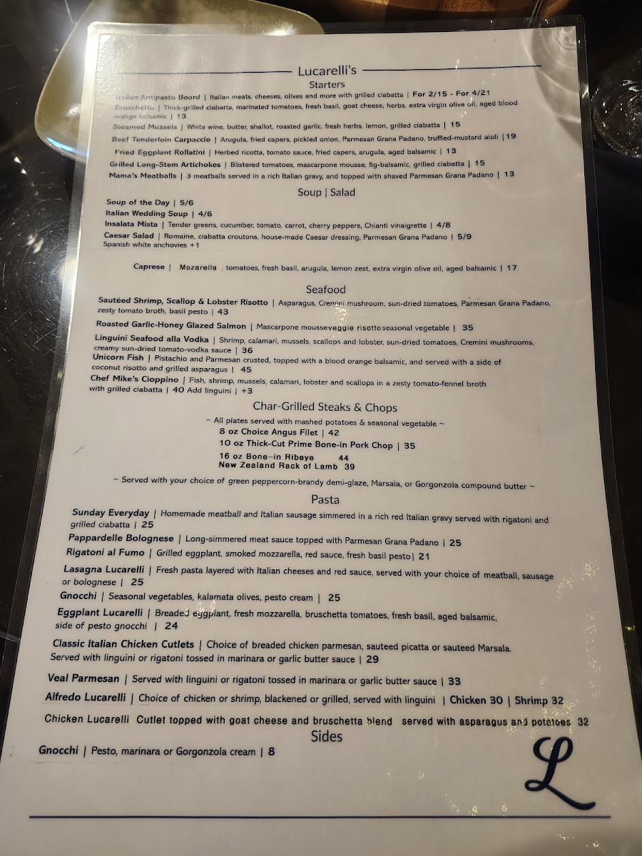Menu Deluca’S Italian Restaurant-2
