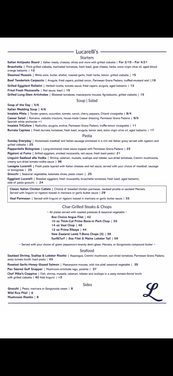 Menu Deluca’S Italian Restaurant-3