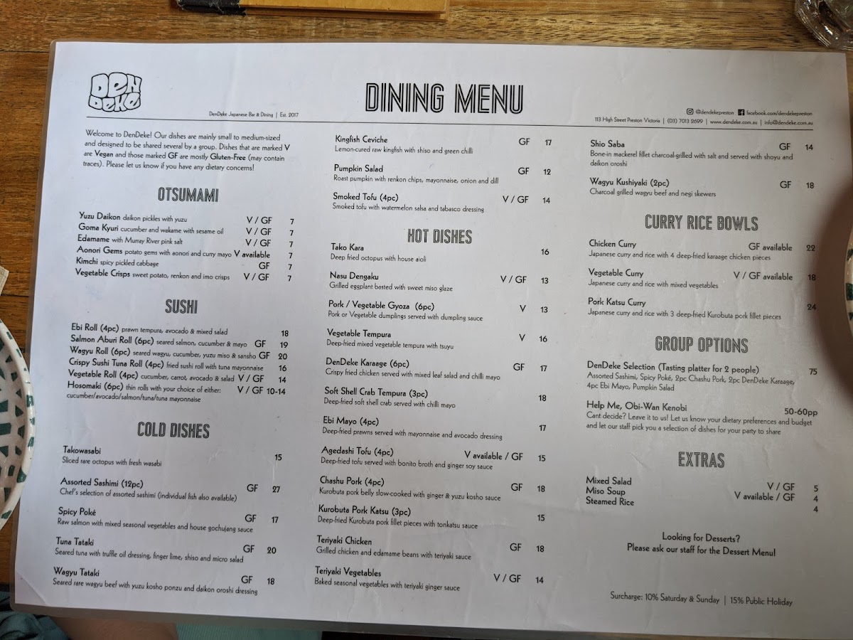 Menu Dendeke Japanese Bar & Dining-5