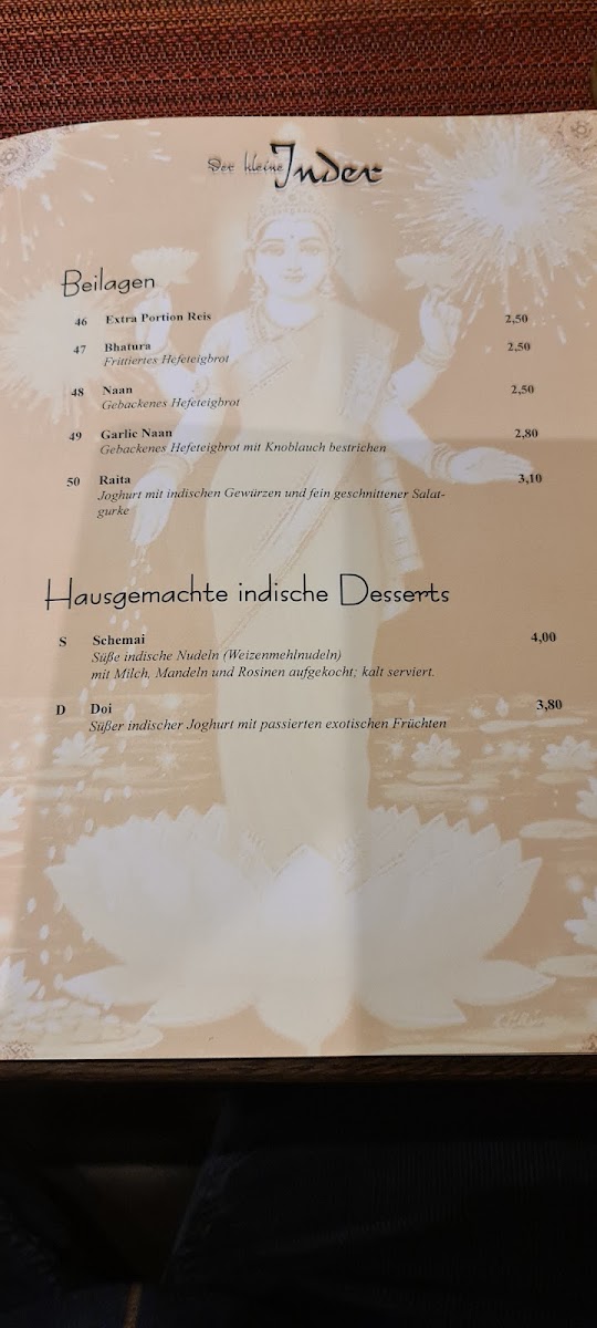 Menu Der Kleine Inder-5