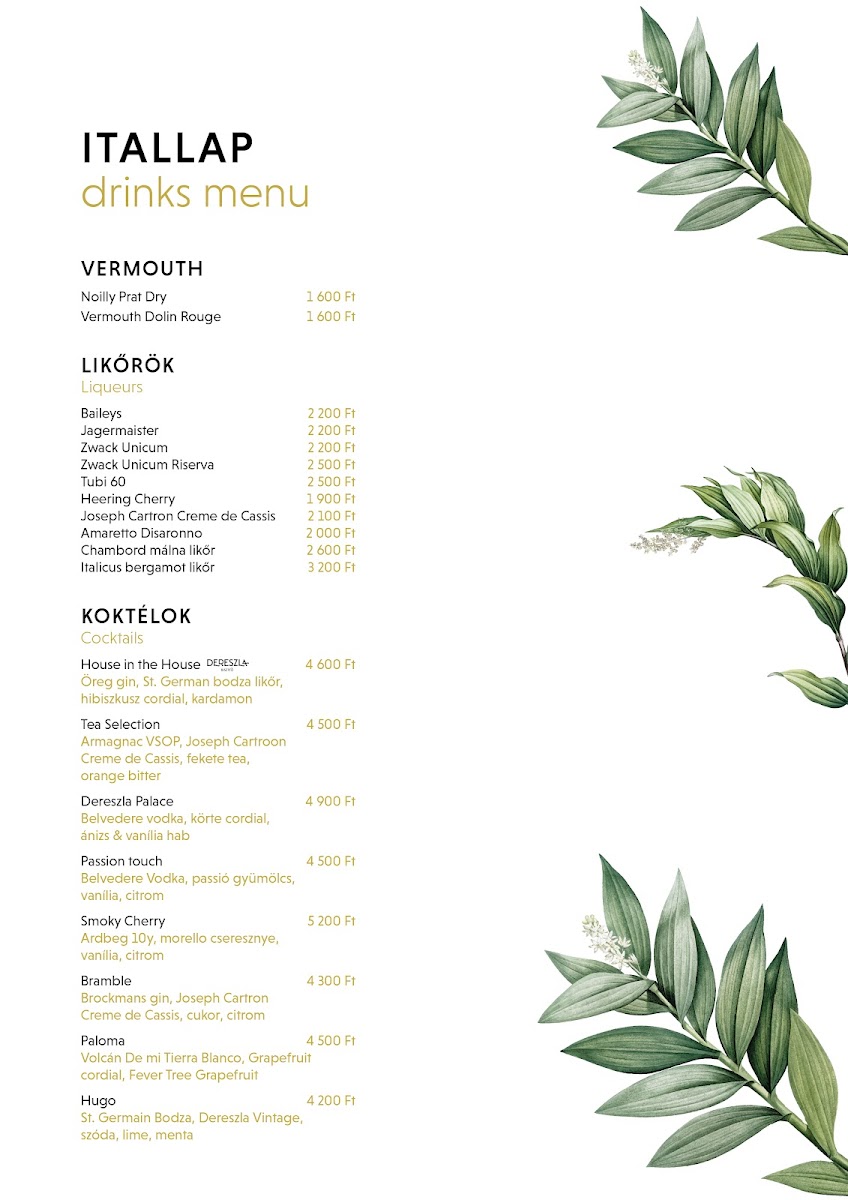 Menu Dereszla Bisztró-6