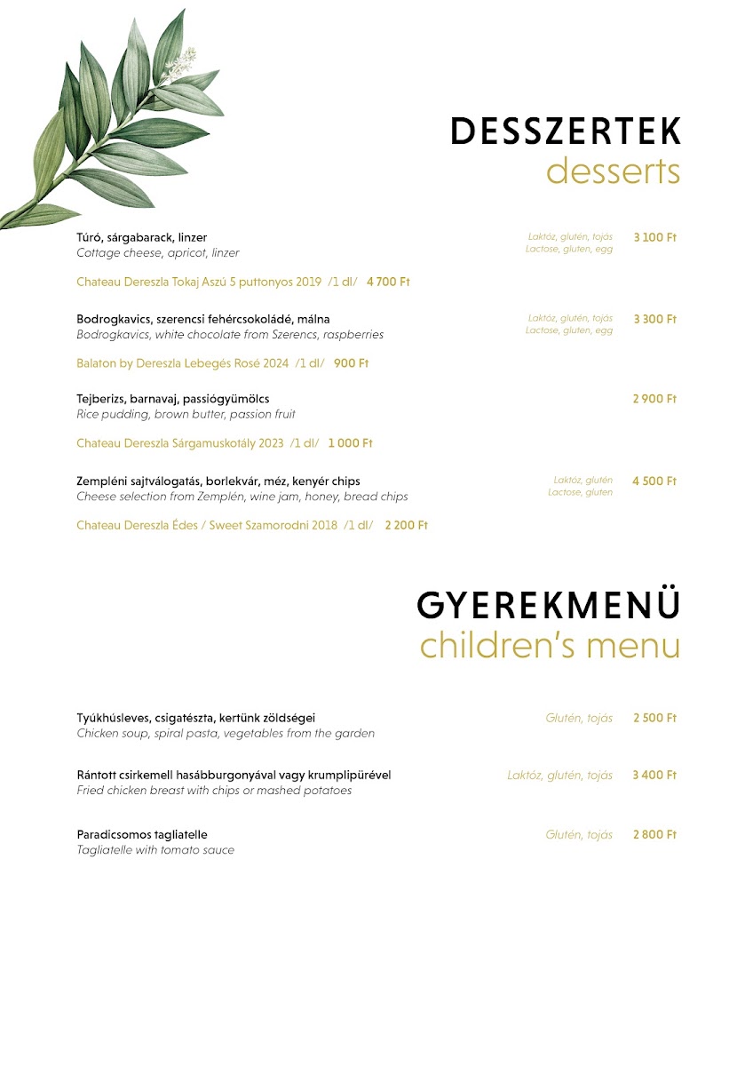 Menu Dereszla Bisztró-8
