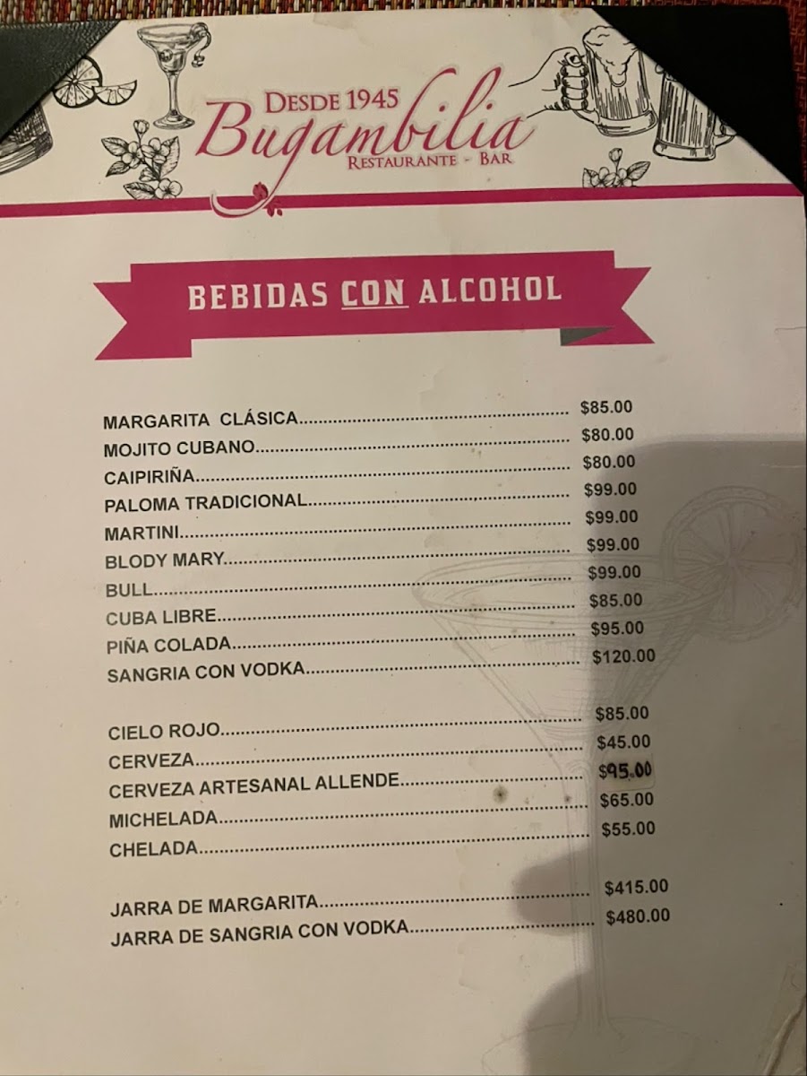 Menu Desde 1945 La Bugambilia-2
