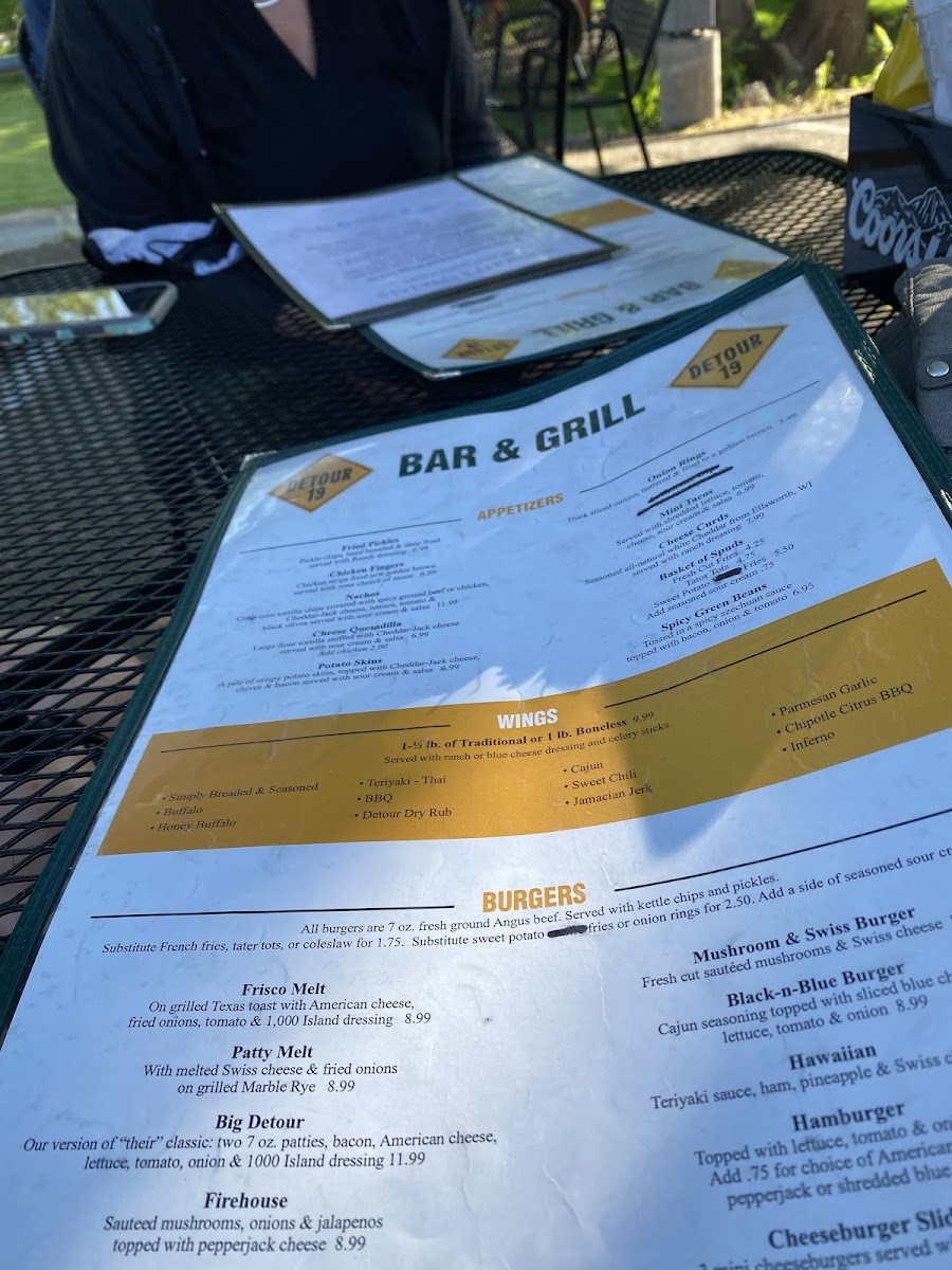 Menu Detour 19-4