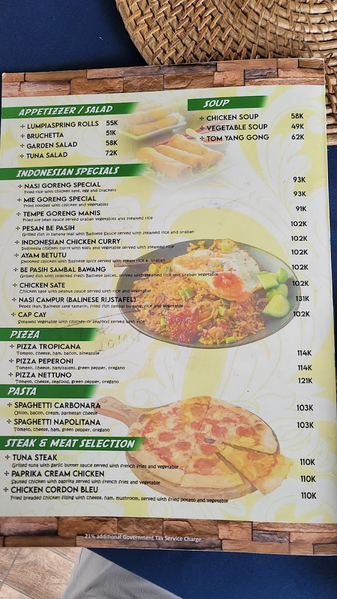 Menu Dewata Agung Restaurant Tirtagangga-3