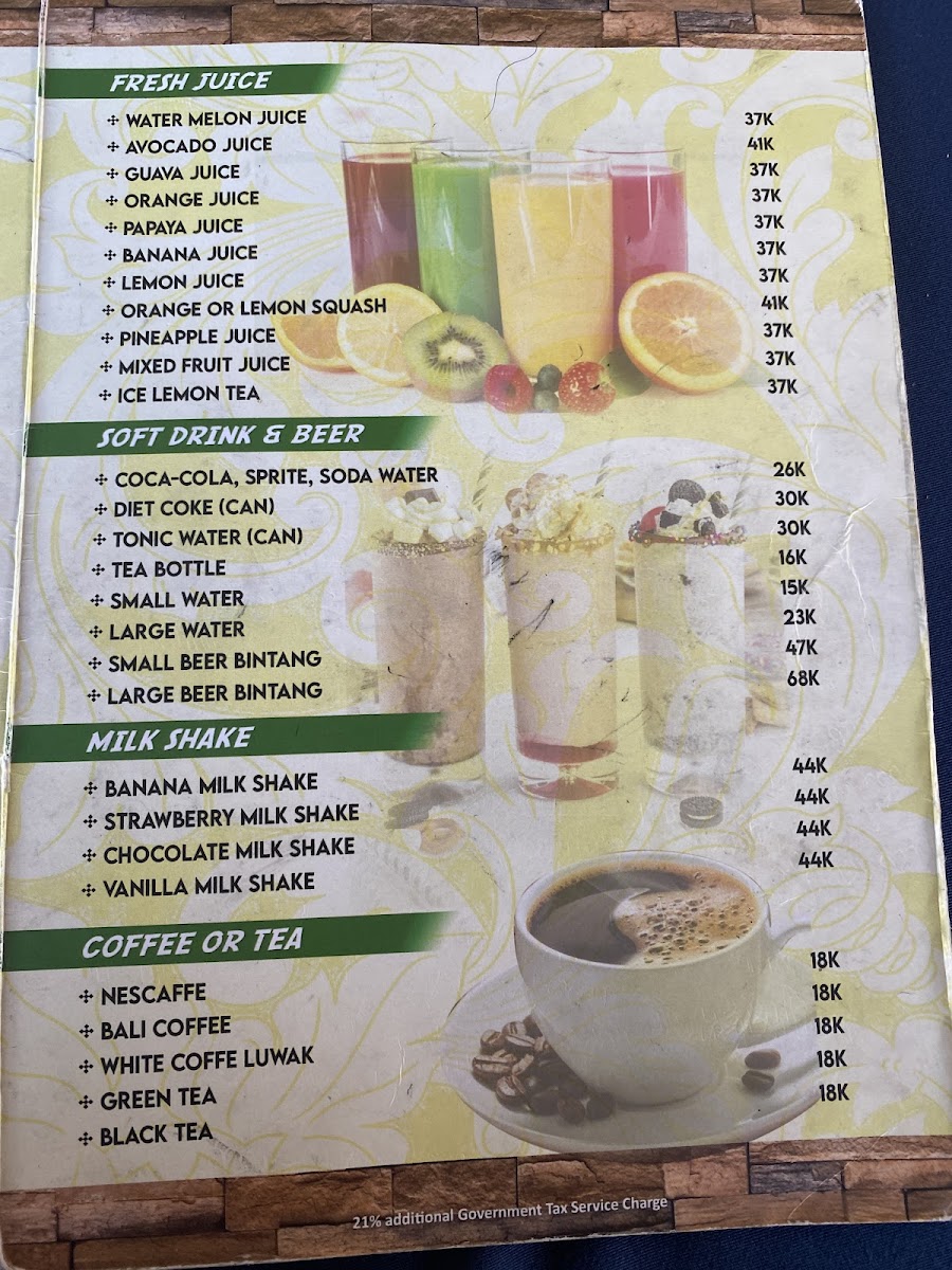 Menu Dewata Agung Restaurant Tirtagangga-8