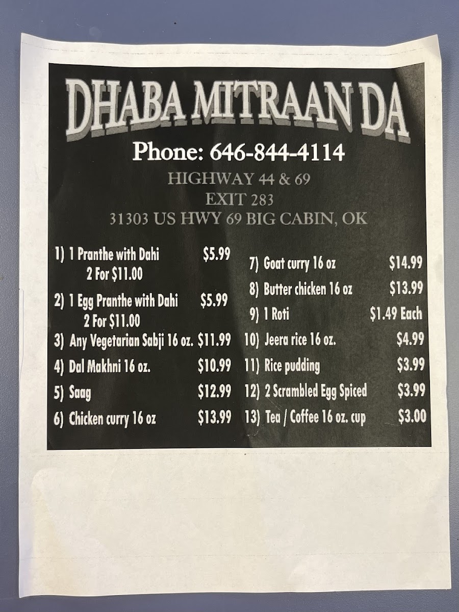 Menu Dhaba Mitraan Da Indian Cuisine-6