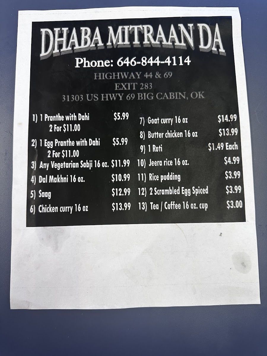 Menu Dhaba Mitraan Da Indian Cuisine-8
