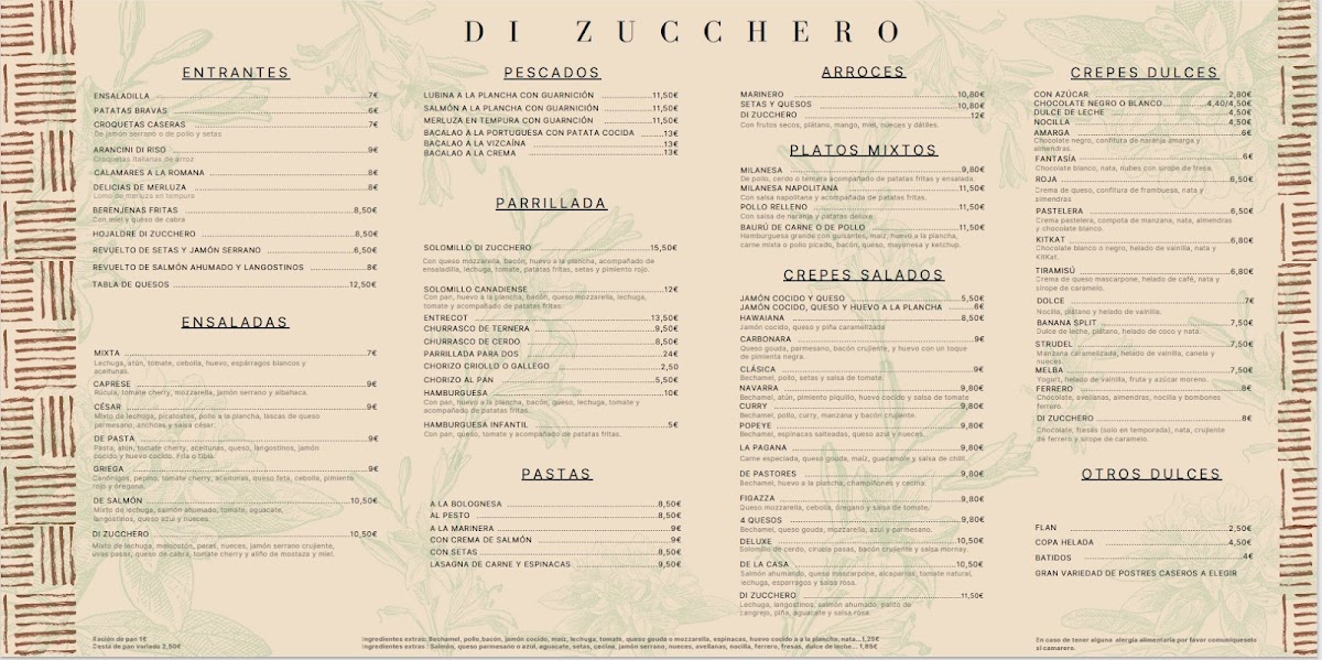 Menu Di Zucchero-1