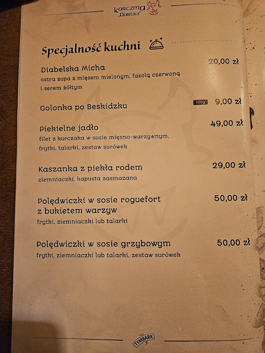 Menu Diabelska Karczma Piekielnie Dobre Jedzenie-10