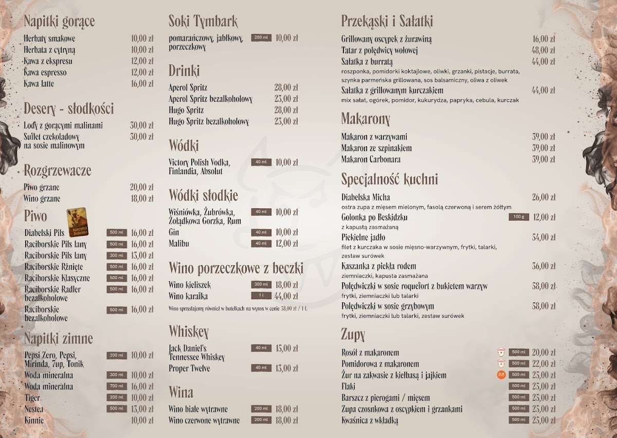Menu Diabelska Karczma Piekielnie Dobre Jedzenie-2