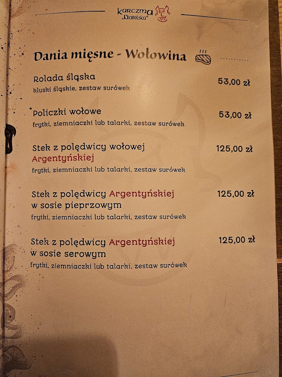Menu Diabelska Karczma Piekielnie Dobre Jedzenie-7