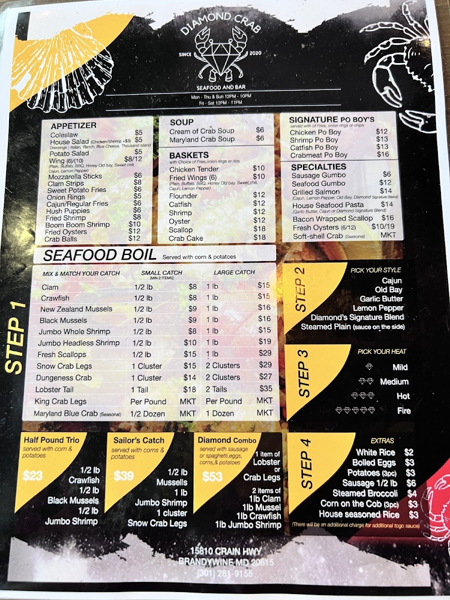 Menu Diamond Crab-3