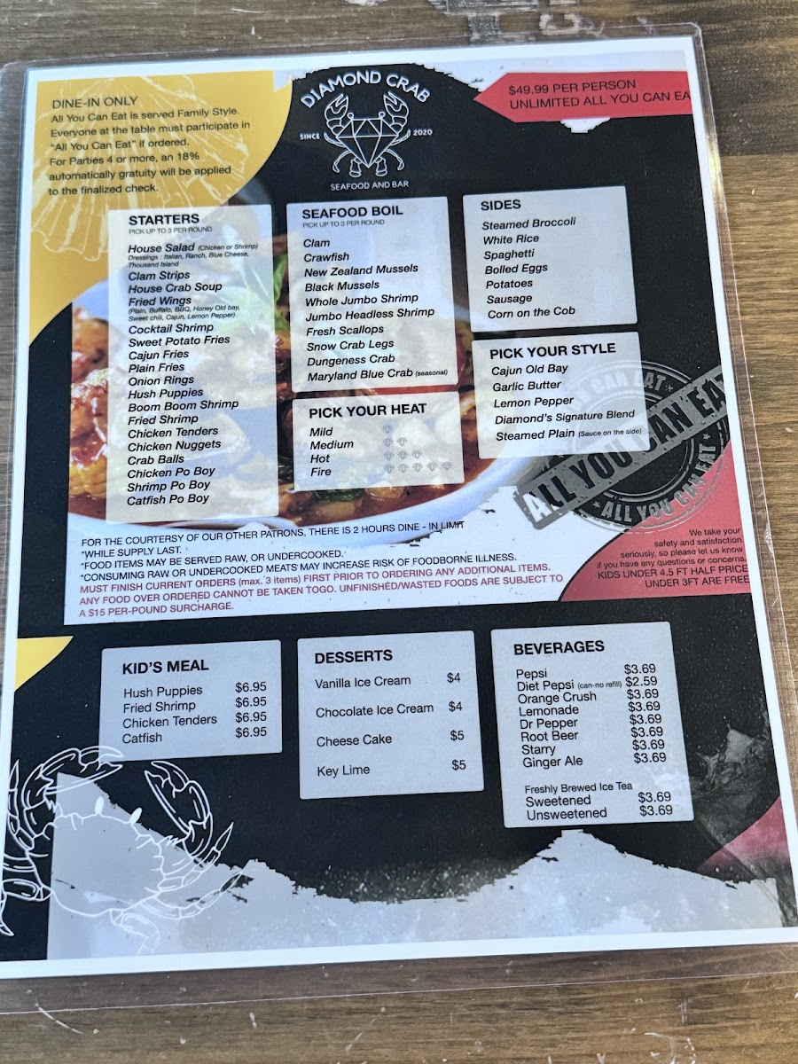 Menu Diamond Crab-7