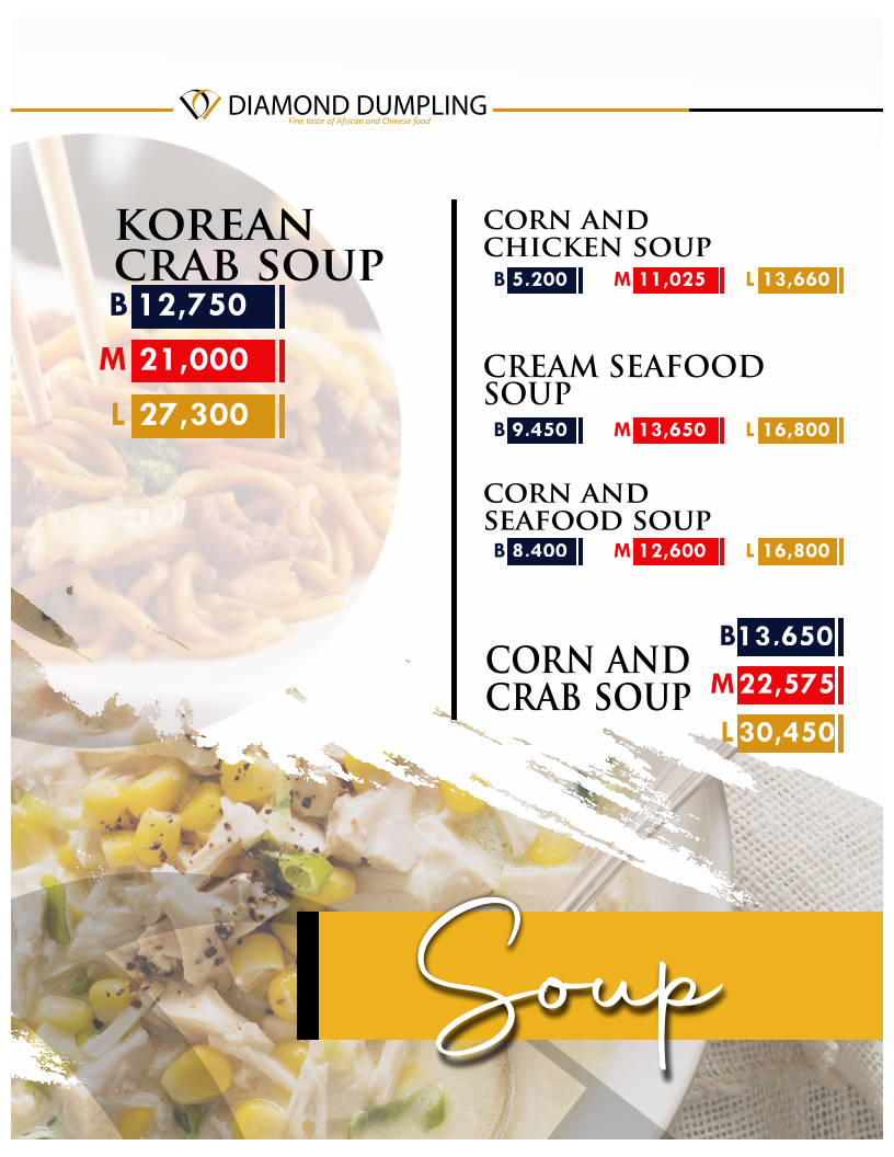 Menu Diamond Dumpling Restaurant And Lounge Abeokuta-1