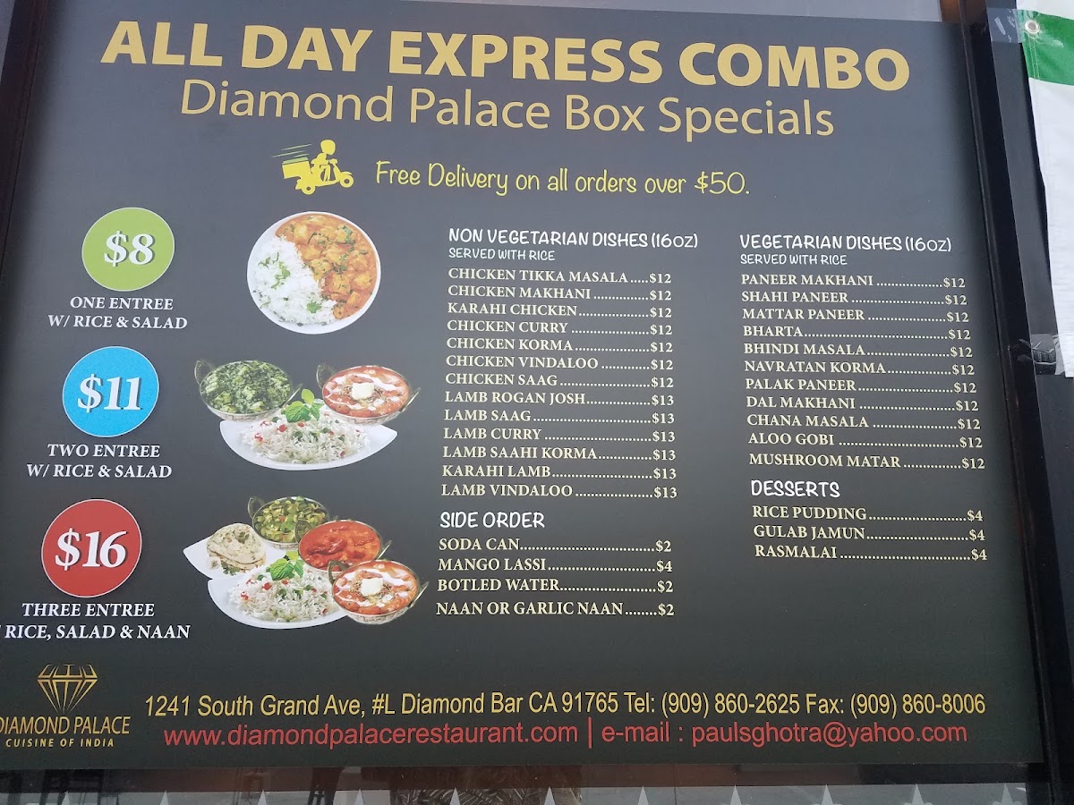 Menu Diamond Palace Cuisine Of India-9
