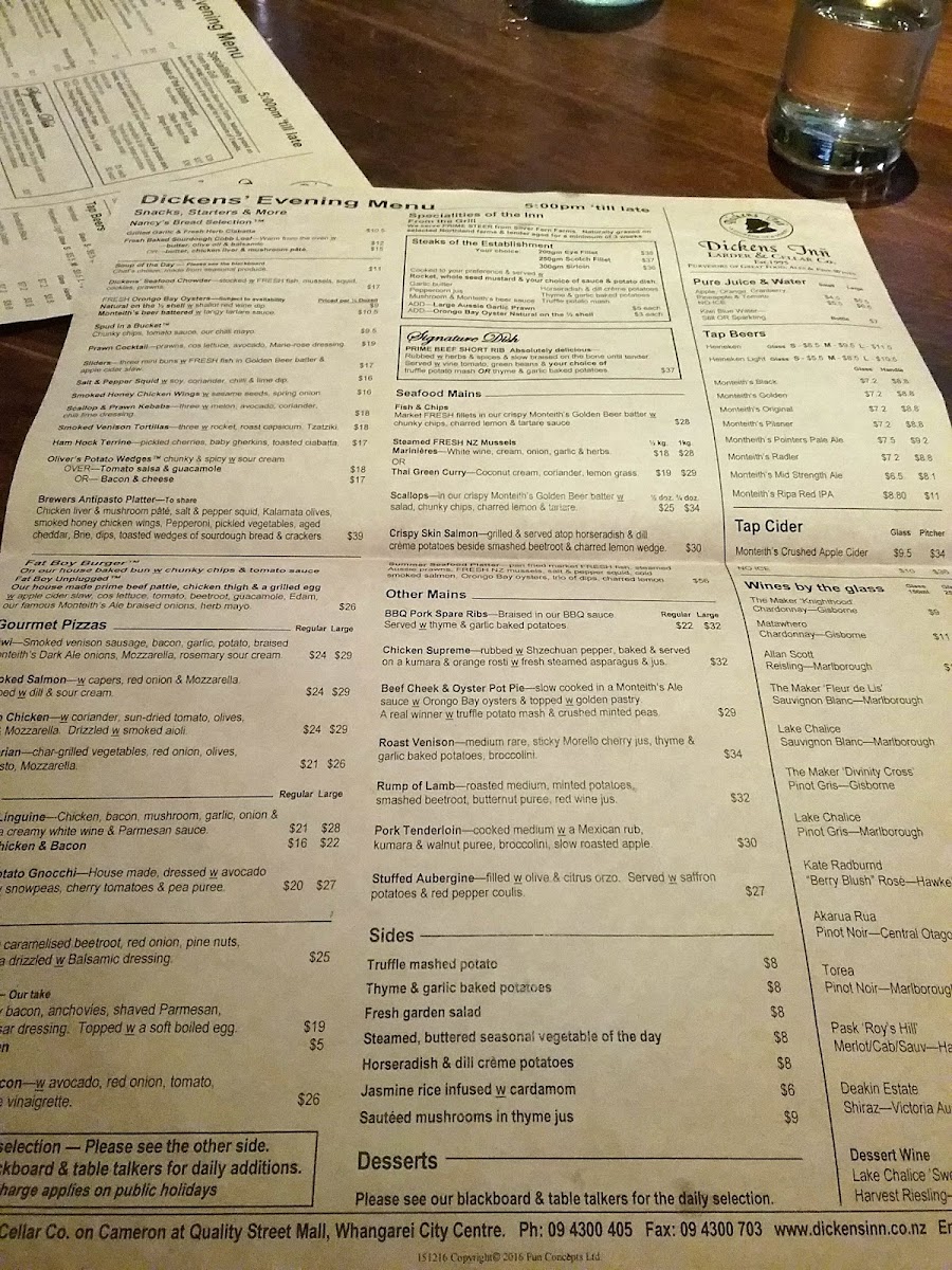 Menu Dickens Inn-10