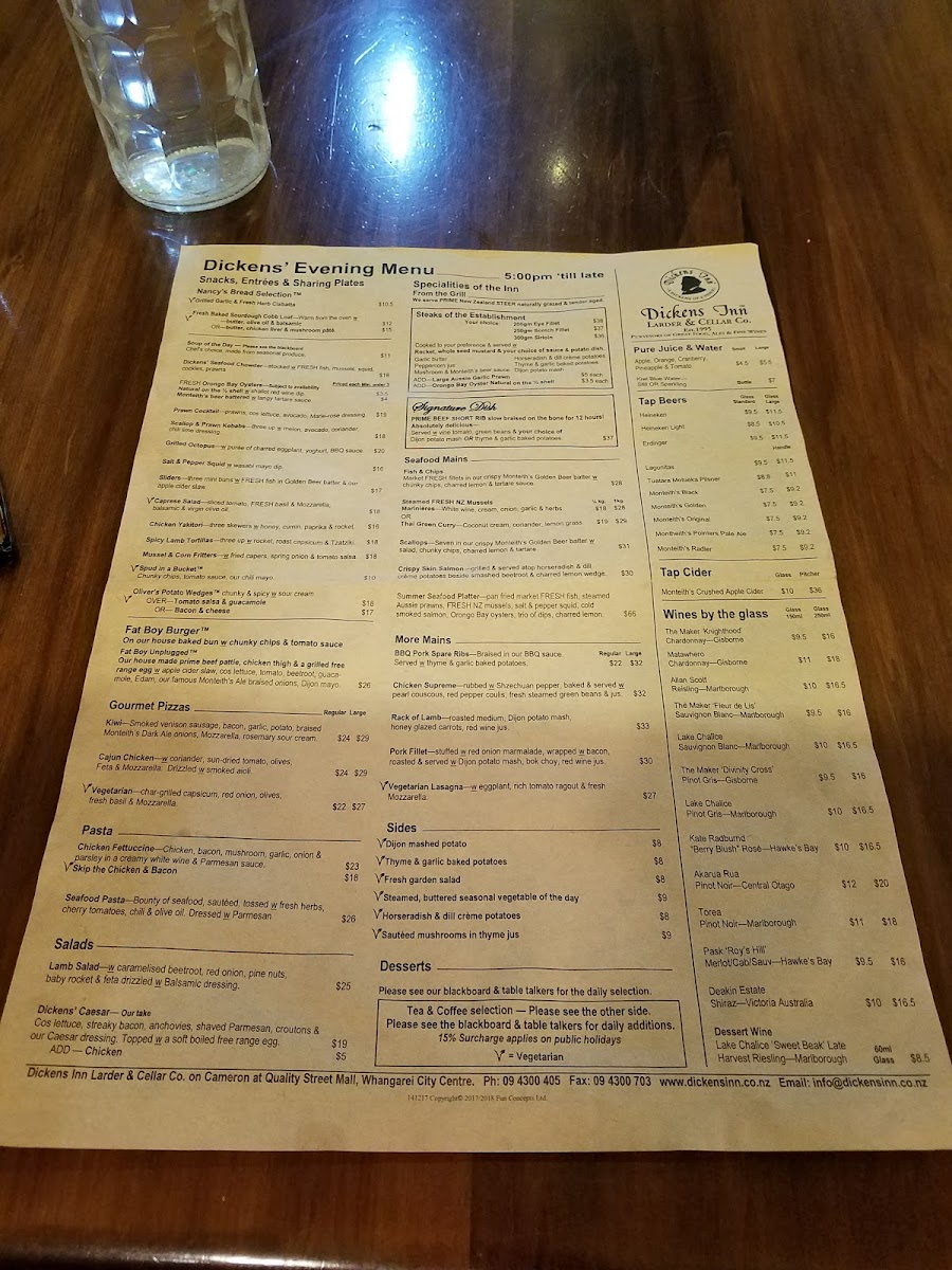 Menu Dickens Inn-7