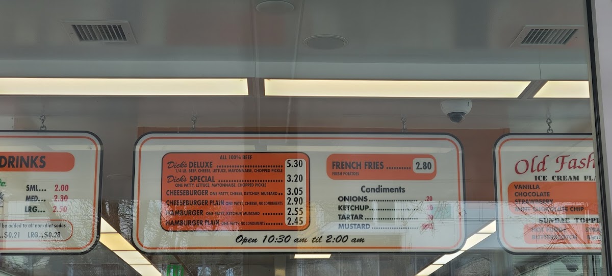 Menu Dick's Drive-In-10