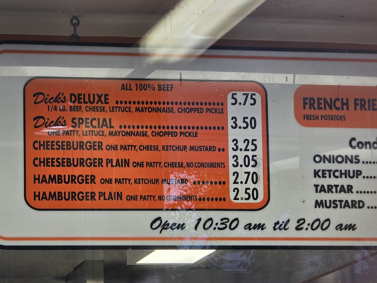 Menu Dick's Drive-In-4