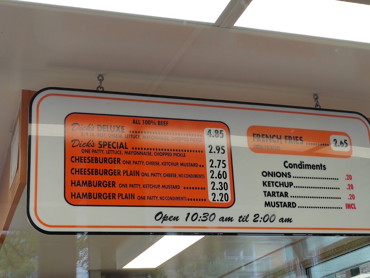 Menu Dick's Drive-In-7