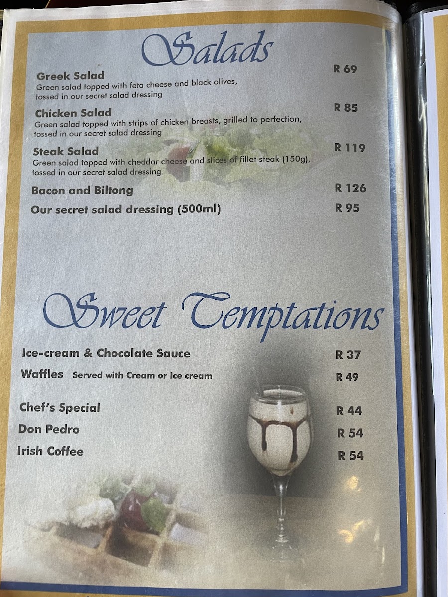 Menu Die Geel Huis B&b | Restaurant-6