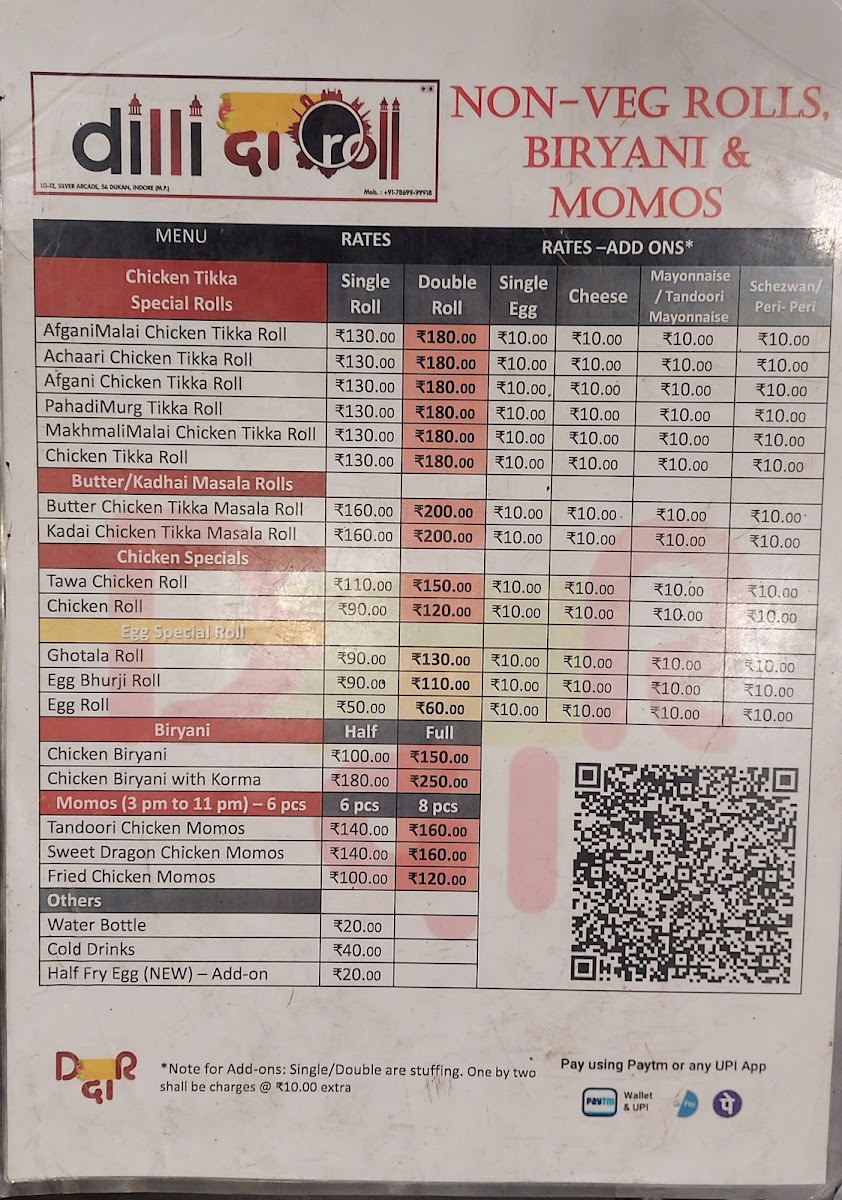 Menu Dilli Da Roll-2