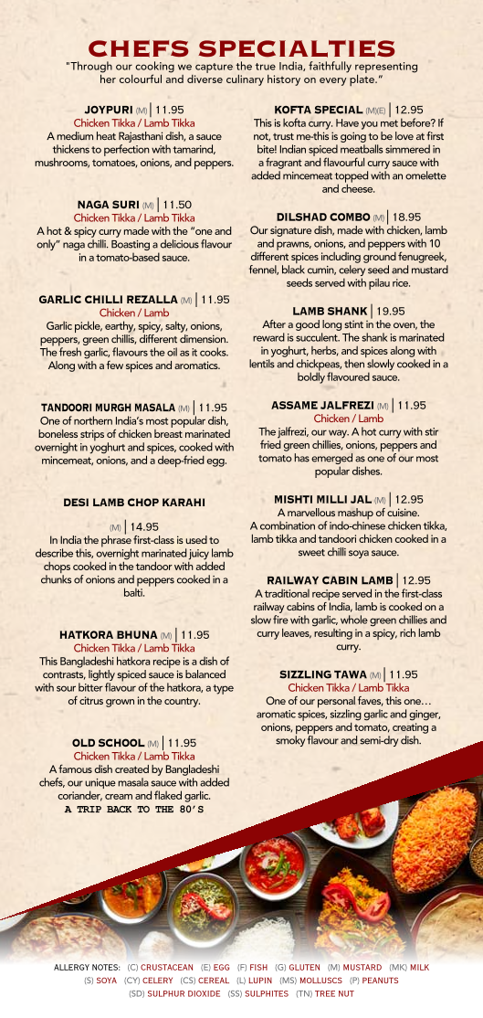 Menu Dilshad Indian Restaurant-1