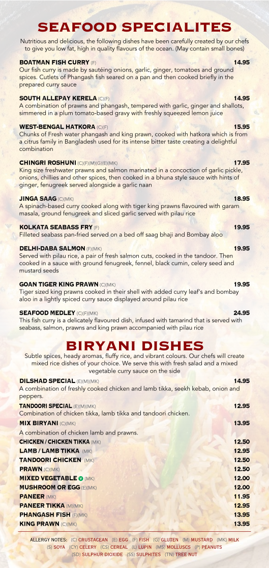 Menu Dilshad Indian Restaurant-3
