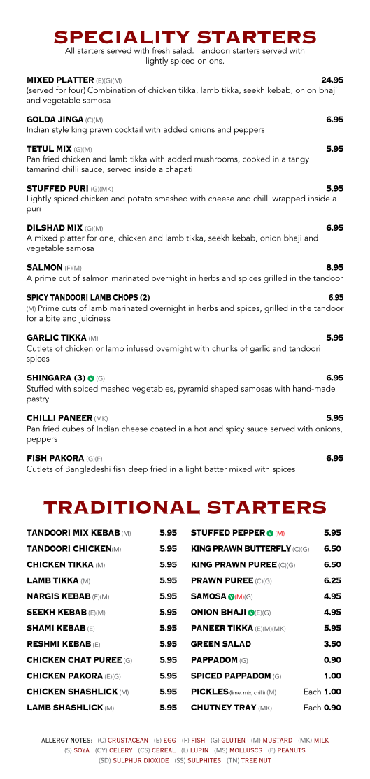Menu Dilshad Indian Restaurant-7