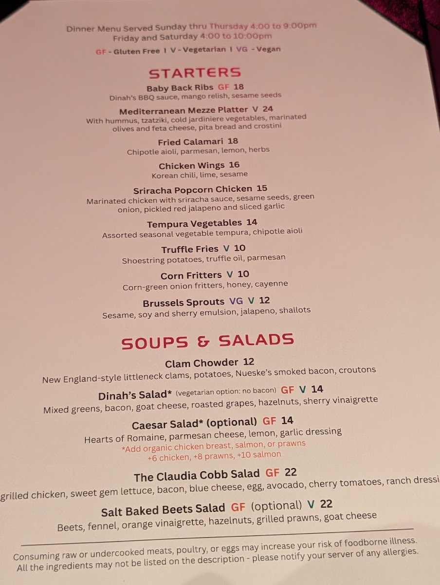 Menu Dinah's Poolside Restaurant-6