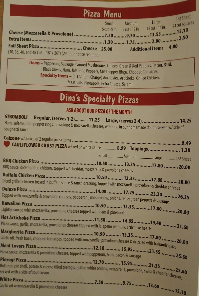 Menu Dina's Pizza & Pub-5
