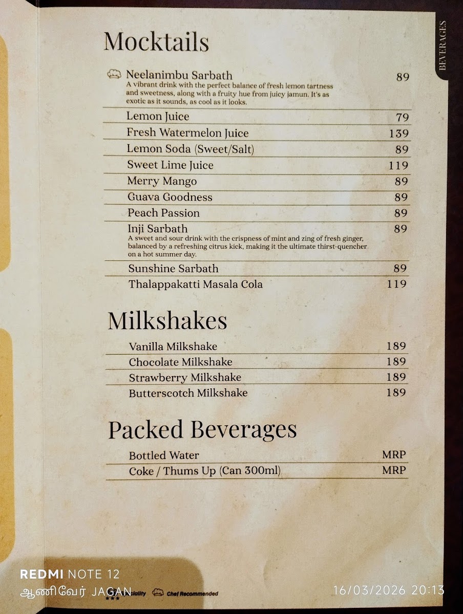 Menu Dindigul Thalappakatti Restaurant-2