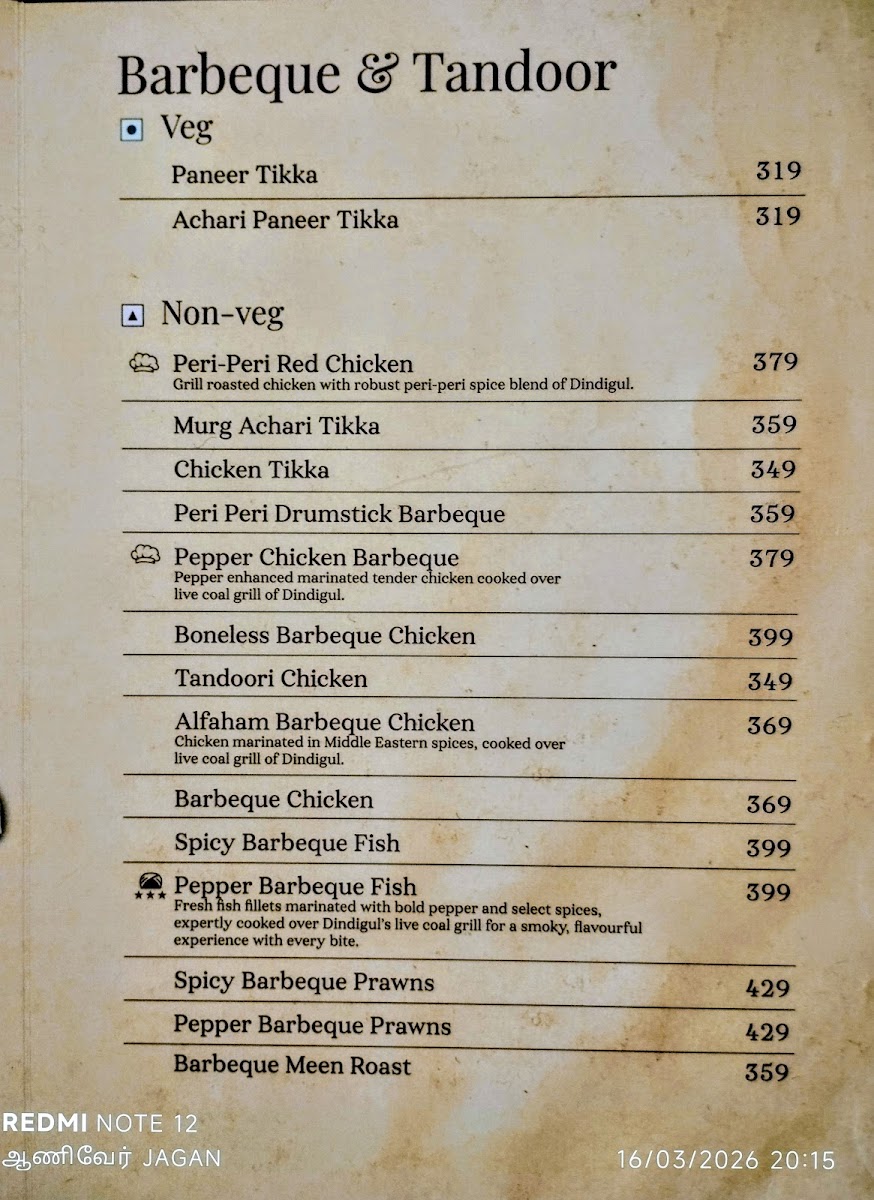 Menu Dindigul Thalappakatti Restaurant-5