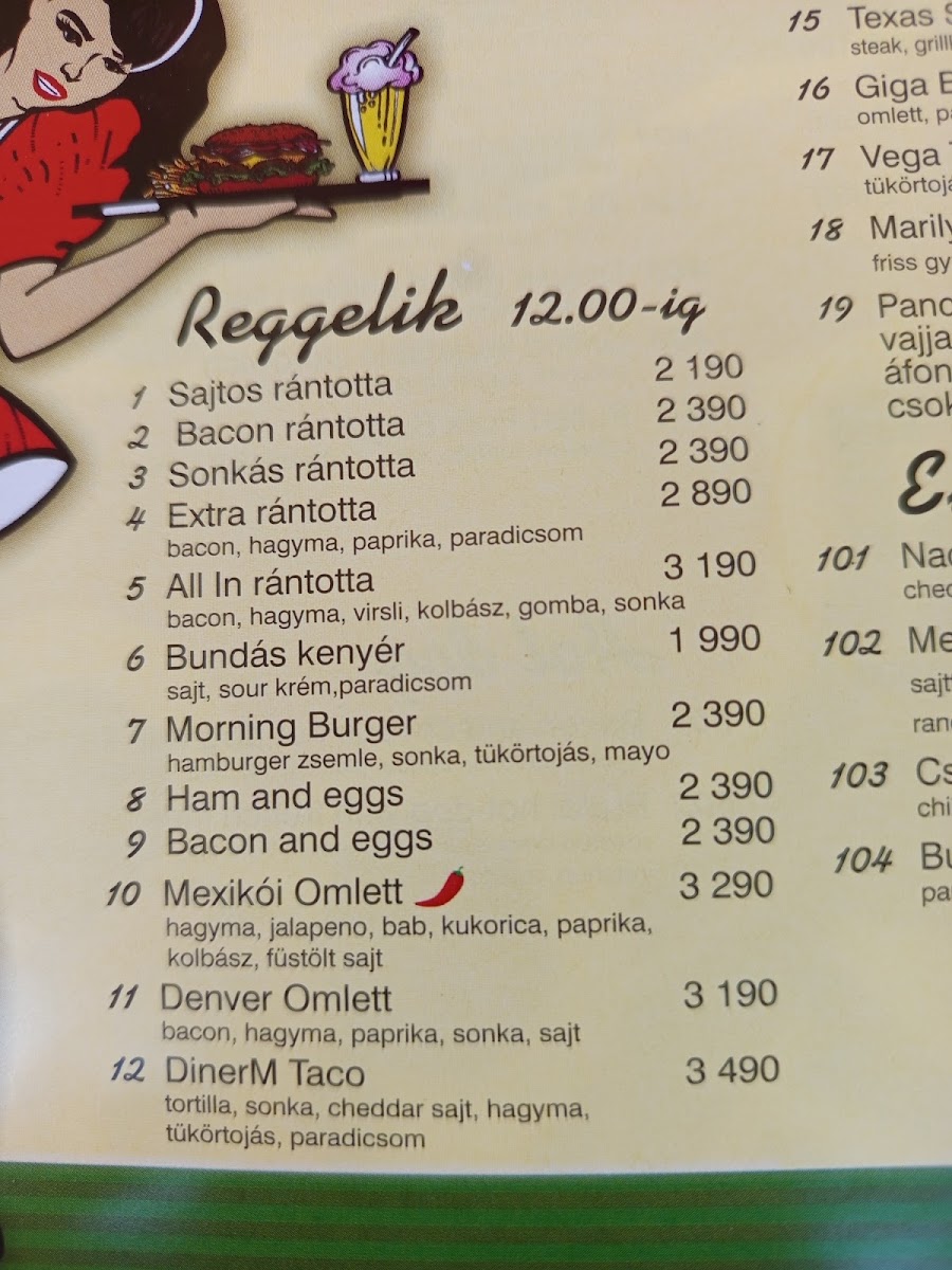 Menu Diner M Amerikai Étterem-2