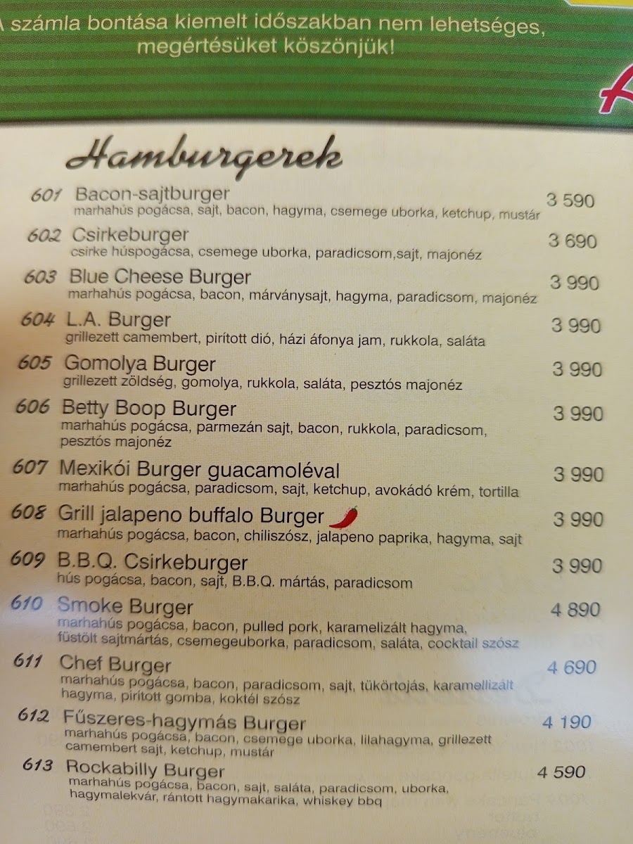 Menu Diner M Amerikai Étterem-3