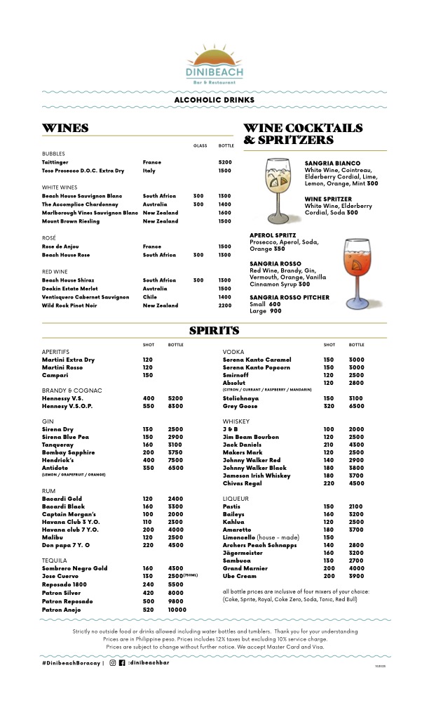 Menu Dinibeach Bar And Restaurant-1