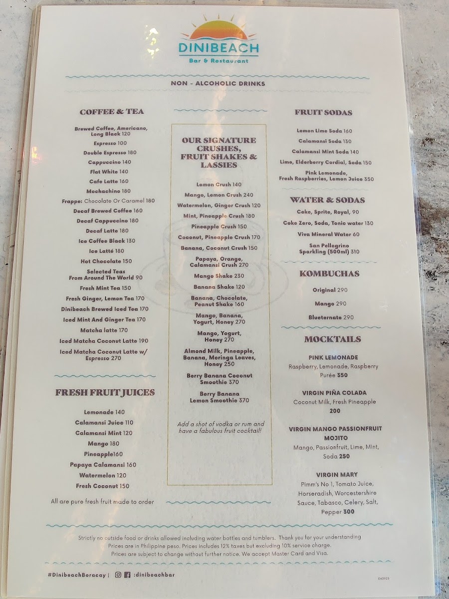 Menu Dinibeach Bar And Restaurant-8