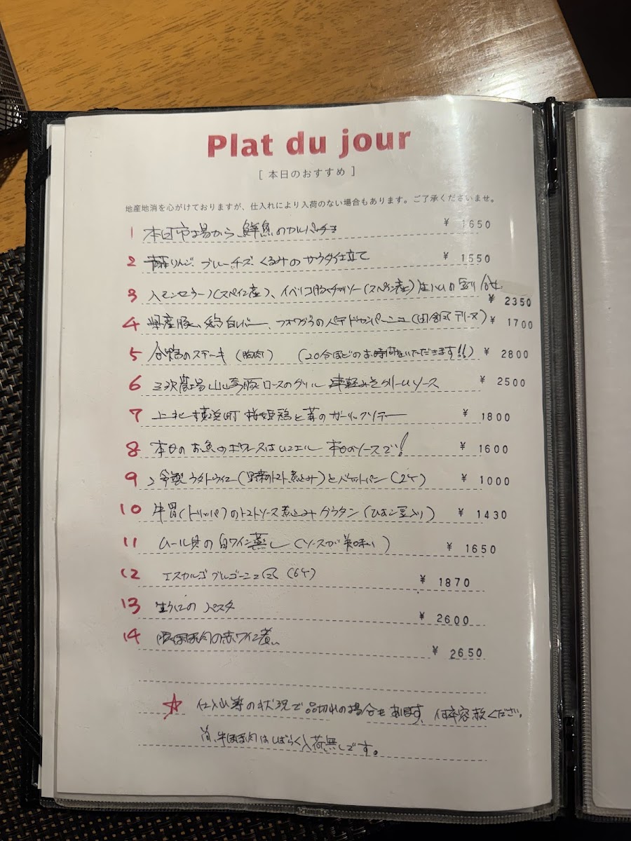Menu Dining Villa-1