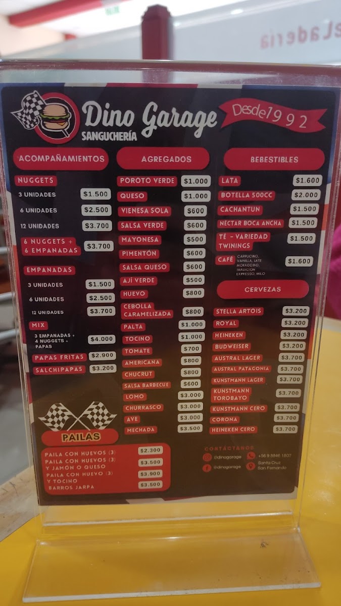 Menu Dino Garage-3