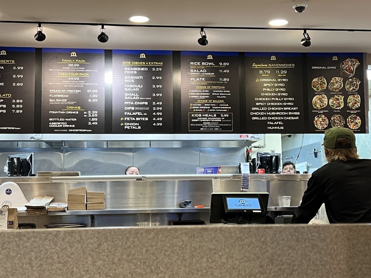 Menu Dino's Gyros-1