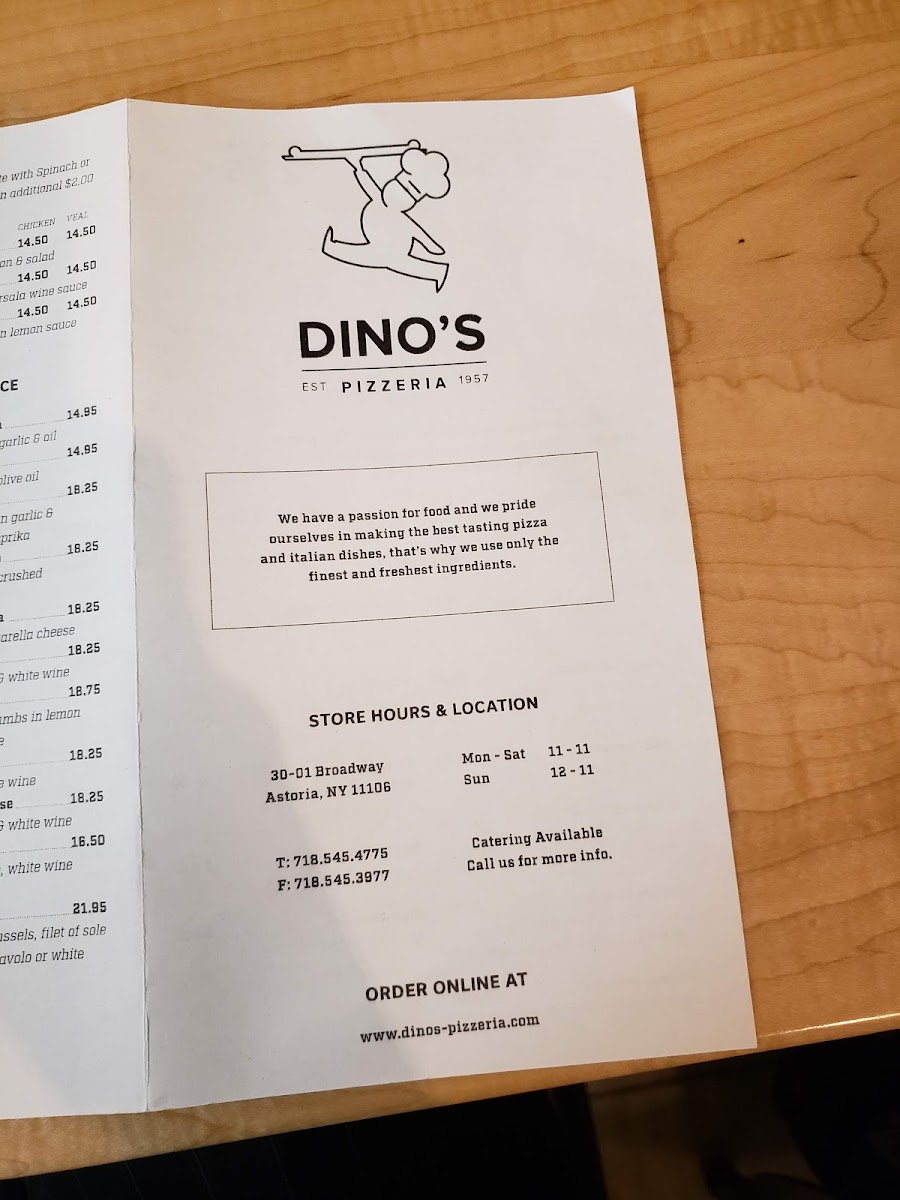 Menu Dino's Pizzeria-6
