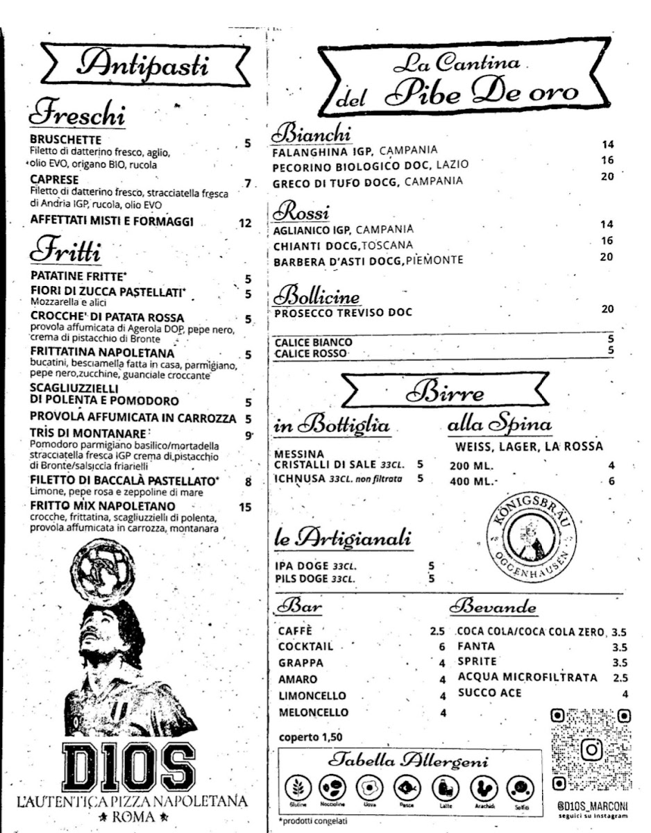 Menu Dios La Vera Pizza Napoletana A Roma-1