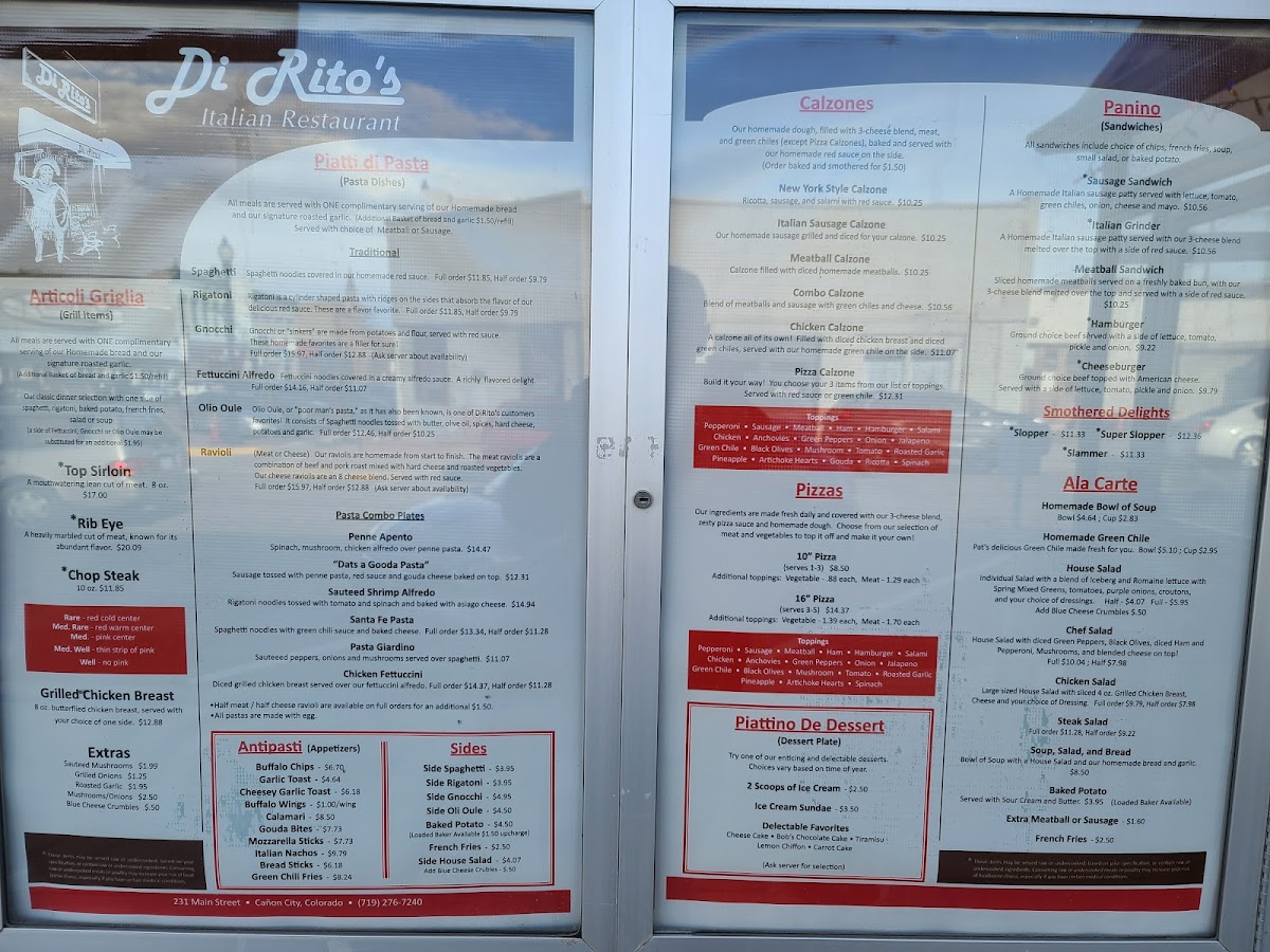 Menu Dirito’S Italian Restaurant-5