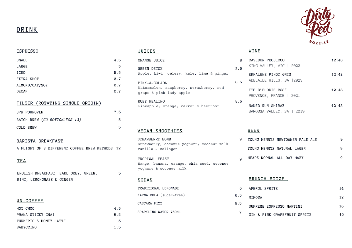Menu Dirty Red Rozelle-5
