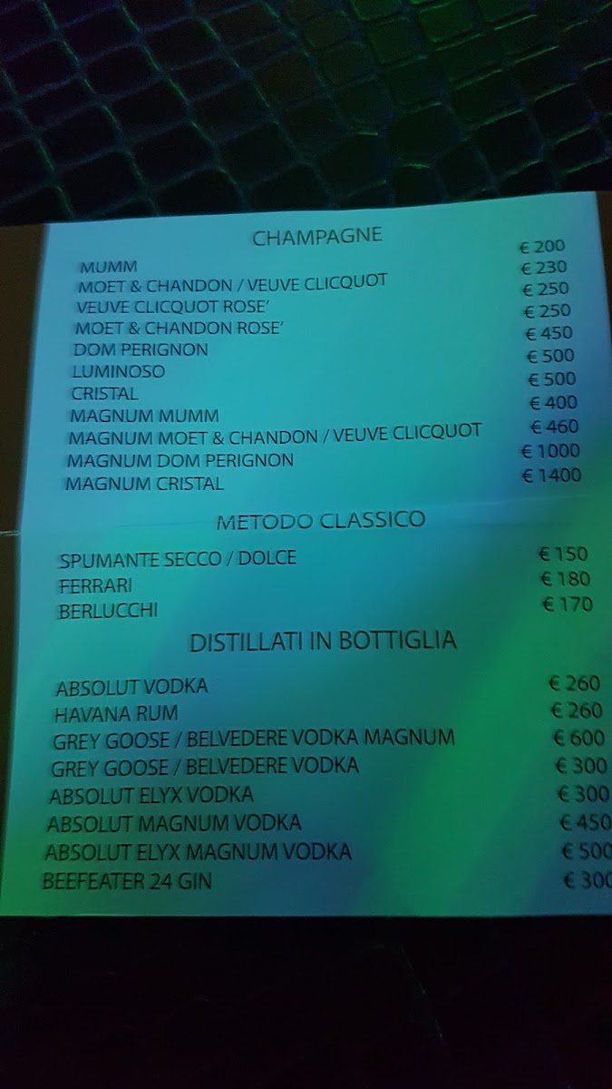 Menu Discoteca La Capannina Di Franceschi-1