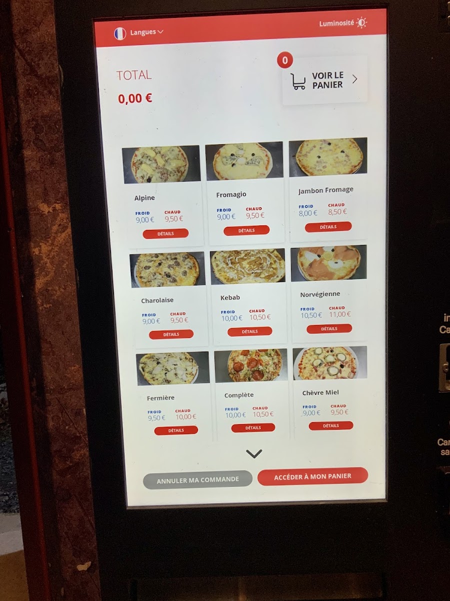 Menu Distributeur De Pizzas Délices D'eden 24H/24-1
