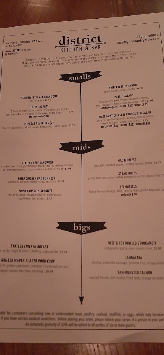 Menu District Kitchen & Bar-6