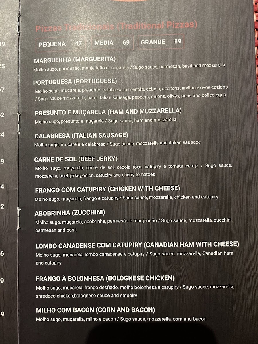 Menu Divina Pizza Lagoa Santa - Mg-7